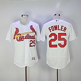 Cardinals 25 Dexter Fowler White Flexbase Jersey Sguo,baseball caps,new era cap wholesale,wholesale hats
